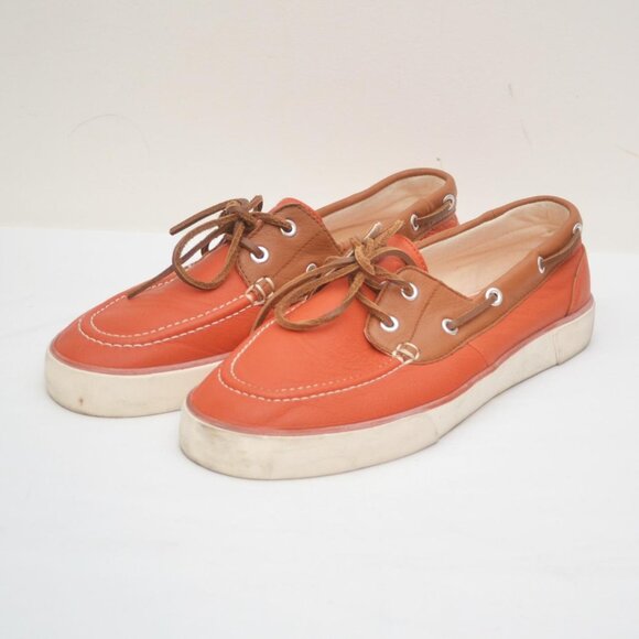 Polo Ralph Lauren Men\'s Leather Boat Shoes Pre Owned Size 9.5D